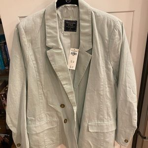 Abercrombie & fitch light teal blazer